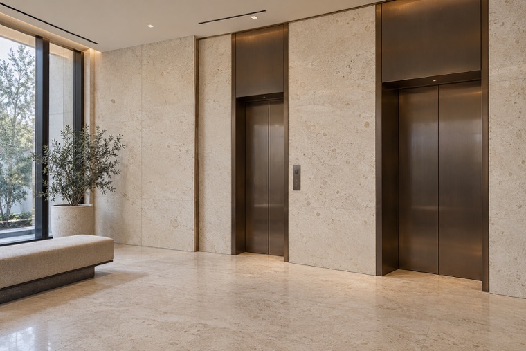 Porcelain slab interior