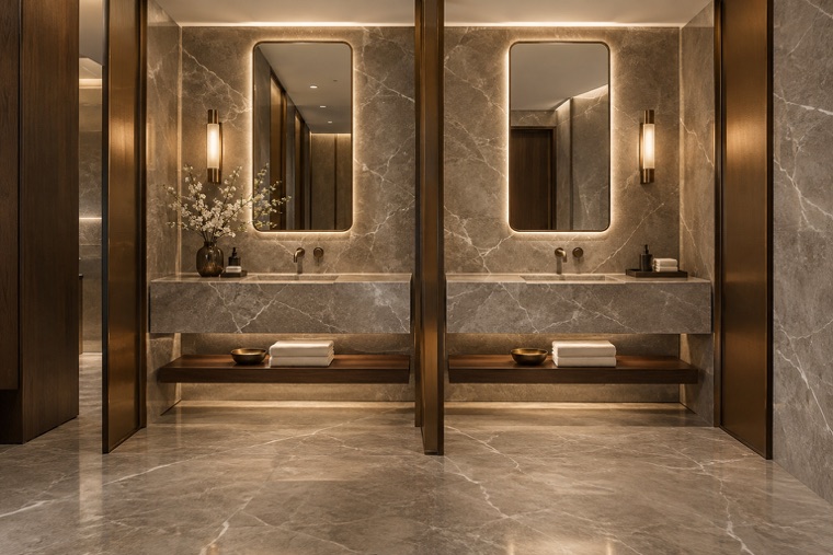 Porcelain slab interior