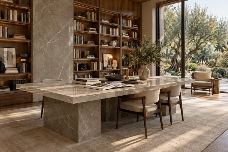Porcelain slab interior