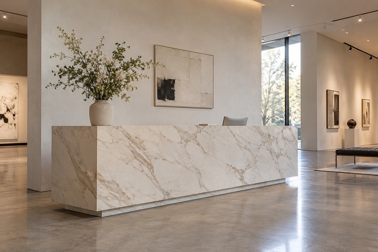 Porcelain slab interior