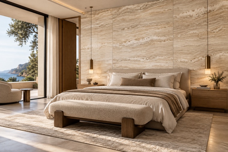 Porcelain slab interior
