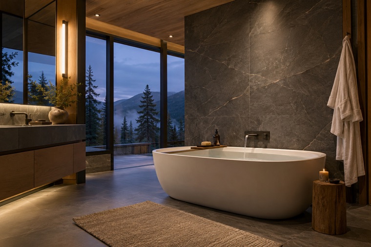 Porcelain slab interior