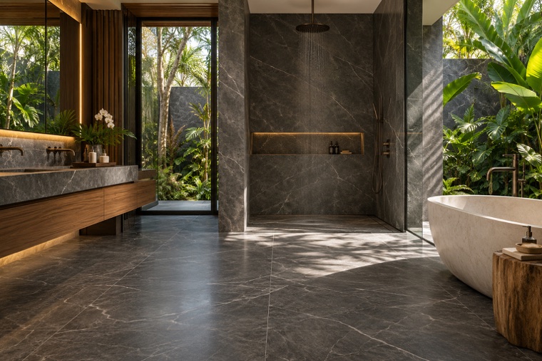 Porcelain slab interior