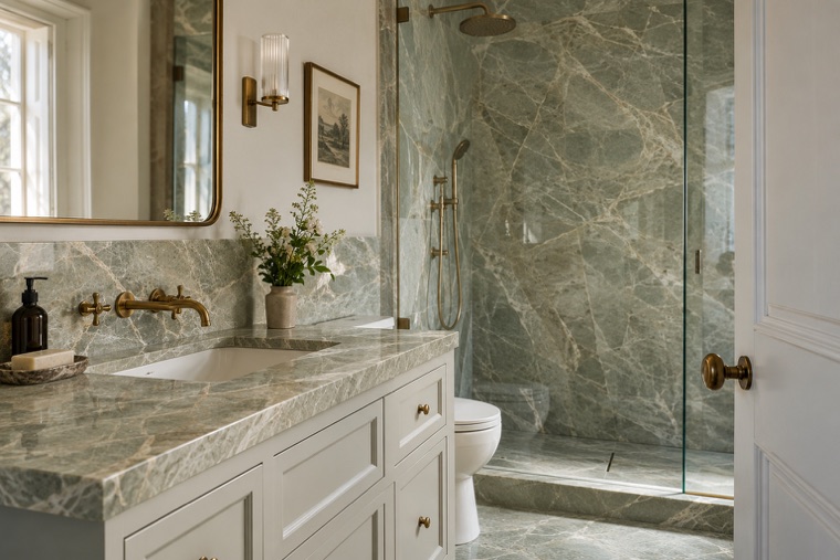 Porcelain slab interior