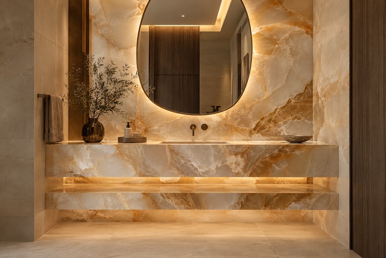 Porcelain slab interior