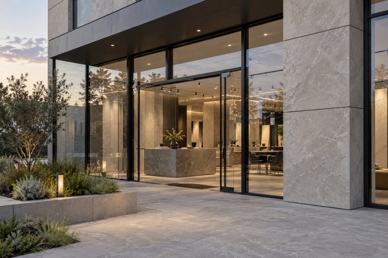 Porcelain slab interior