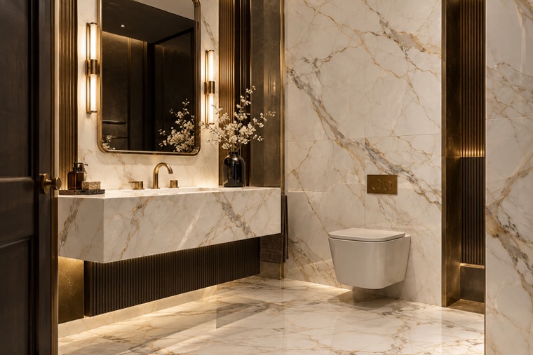 Porcelain slab interior