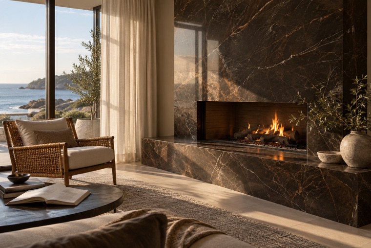 Porcelain slab interior