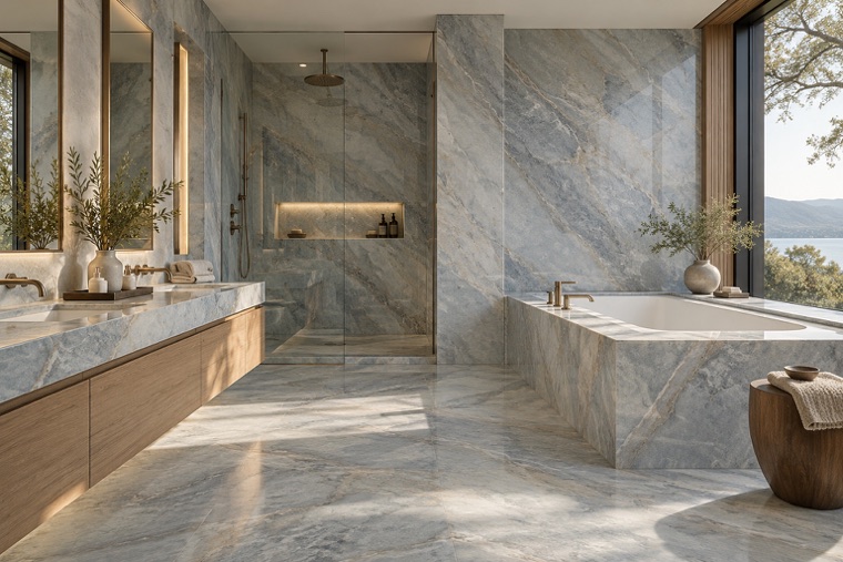 Porcelain slab interior