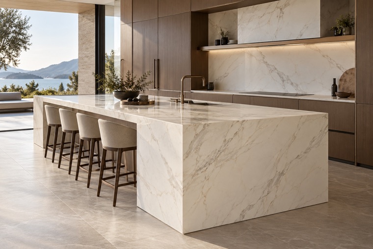 Porcelain slab interior