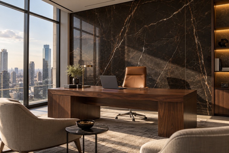 Porcelain slab interior