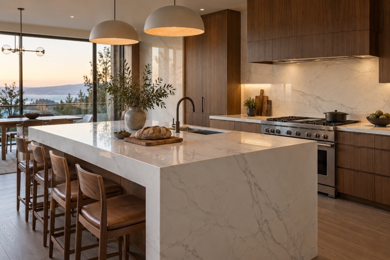 Porcelain slab interior