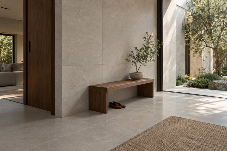 Porcelain slab interior
