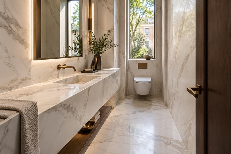 Porcelain slab interior