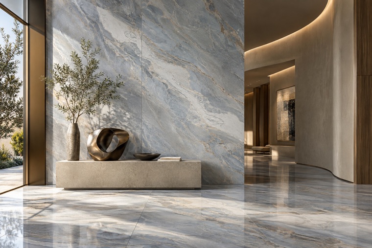 Porcelain slab interior