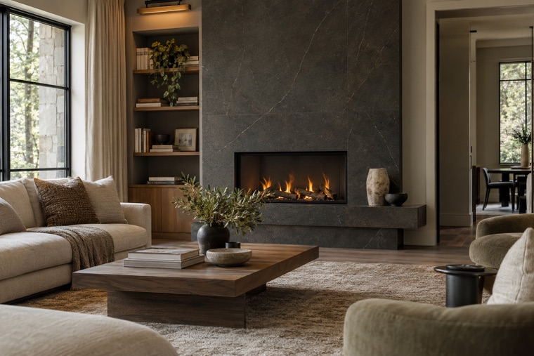 Porcelain slab interior