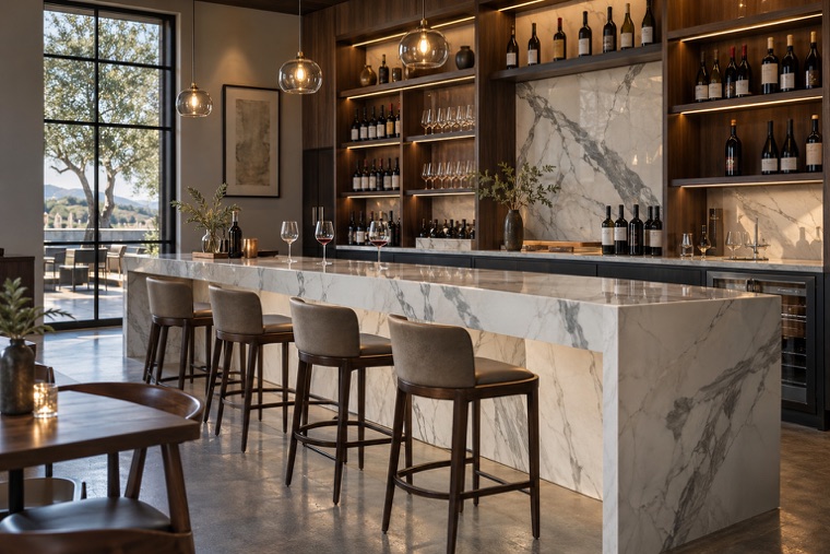 Porcelain slab interior