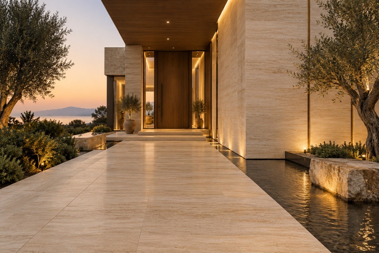 Porcelain slab interior