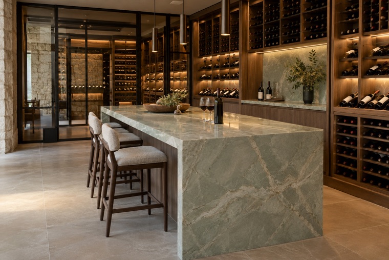 Porcelain slab interior