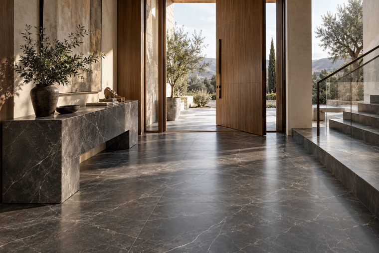 Porcelain slab interior