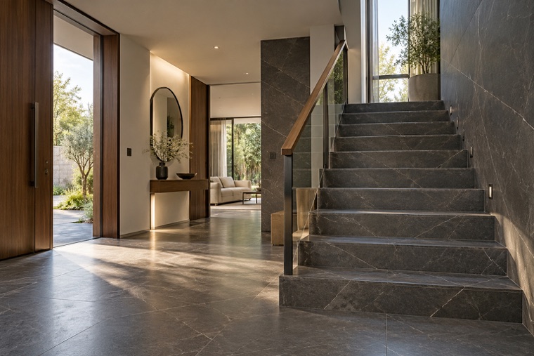 Porcelain slab interior