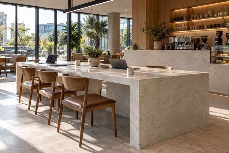 Porcelain slab interior