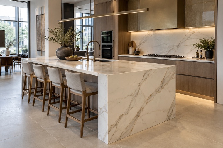 Porcelain slab interior