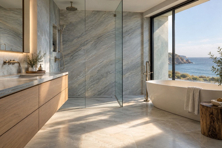 Porcelain slab interior