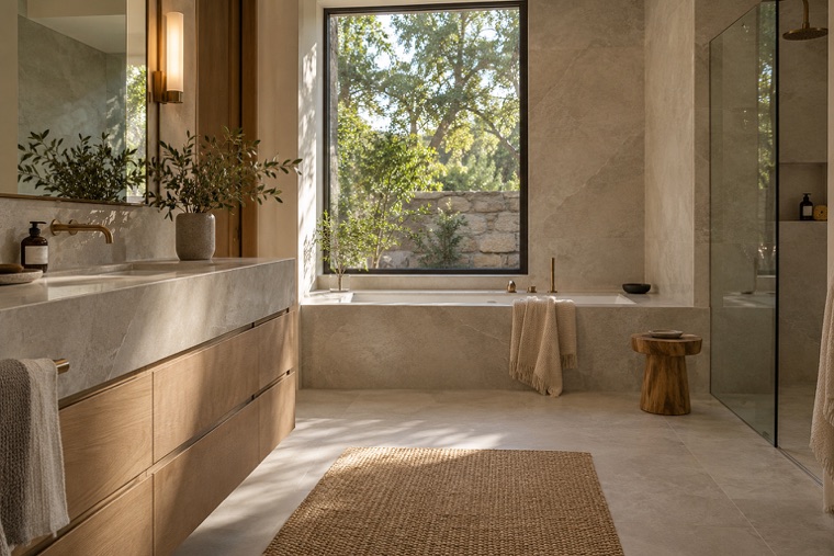 Porcelain slab interior