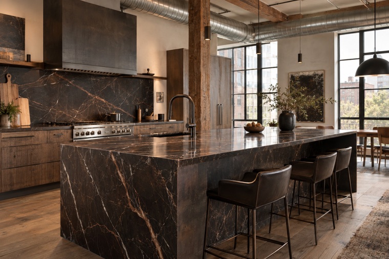 Porcelain slab interior