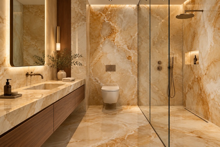 Porcelain slab interior