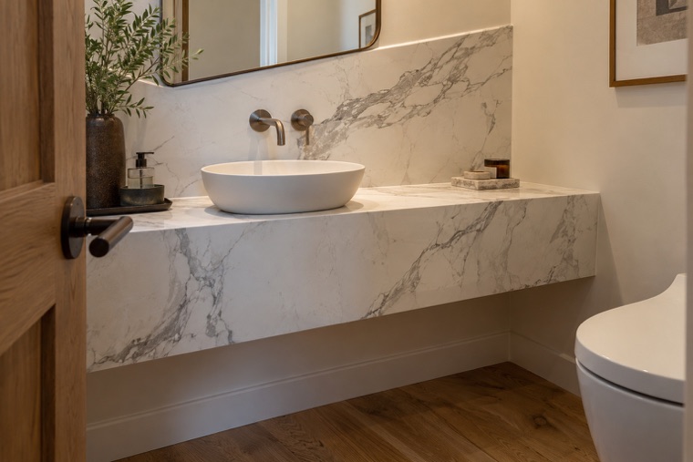 Porcelain slab interior