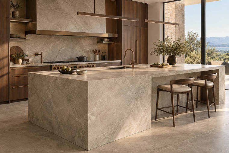 Porcelain slab interior