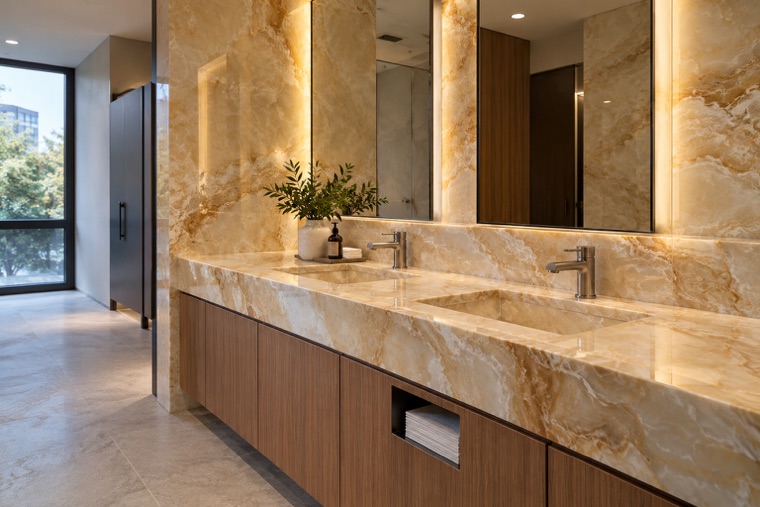 Porcelain slab interior