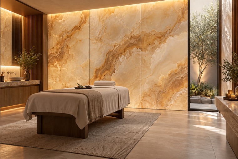 Porcelain slab interior