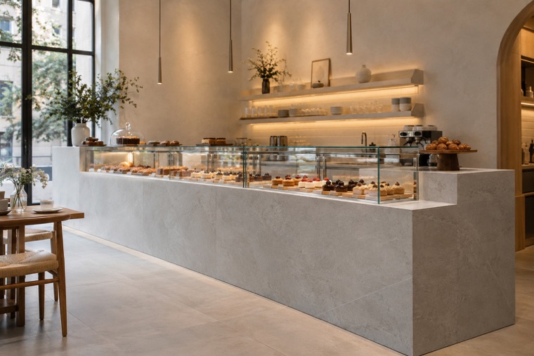 Porcelain slab interior