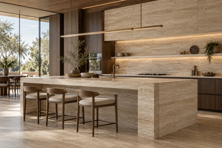 Porcelain slab interior