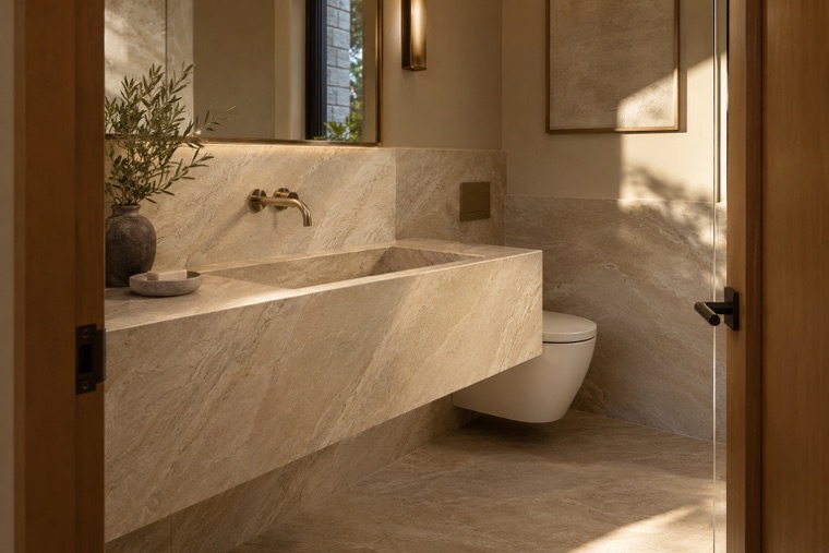 Porcelain slab interior