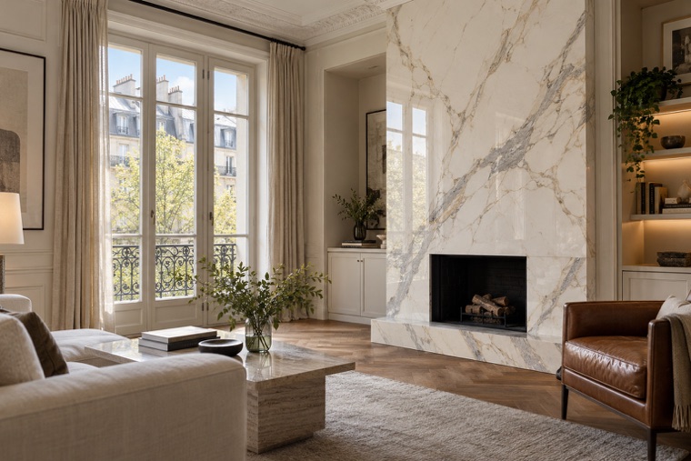 Porcelain slab interior