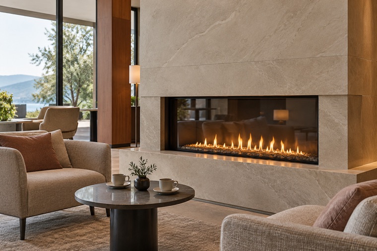 Porcelain slab interior
