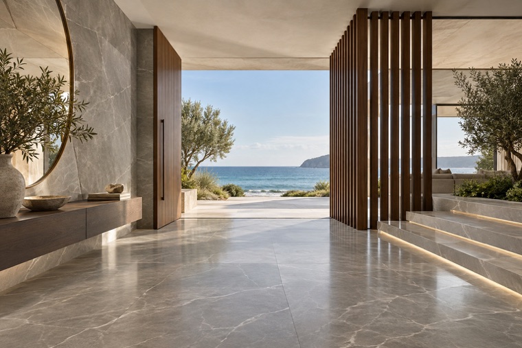 Porcelain slab interior