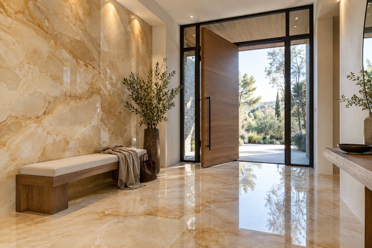 Porcelain slab interior
