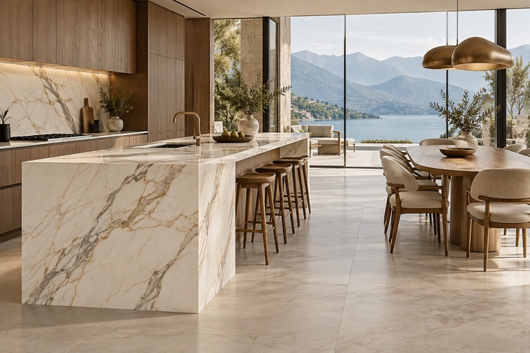 Porcelain slab interior