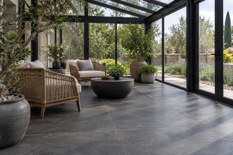 Porcelain slab interior