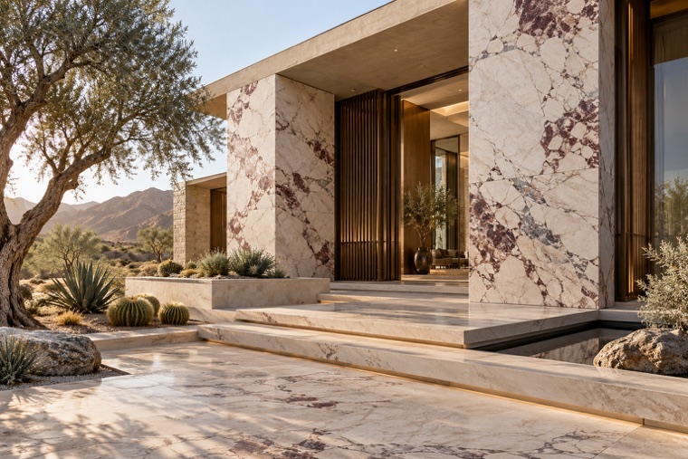 Porcelain slab interior