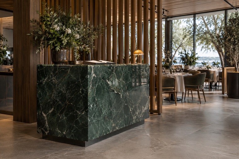 Porcelain slab interior