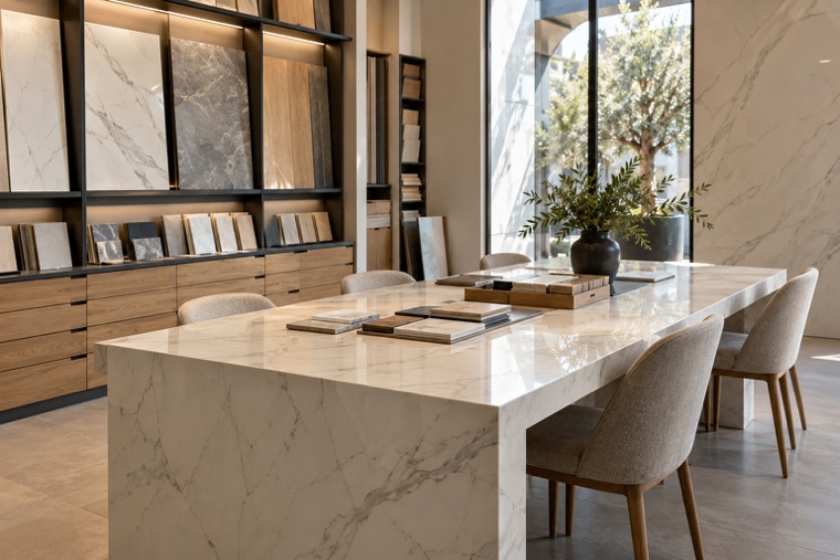 Porcelain slab interior