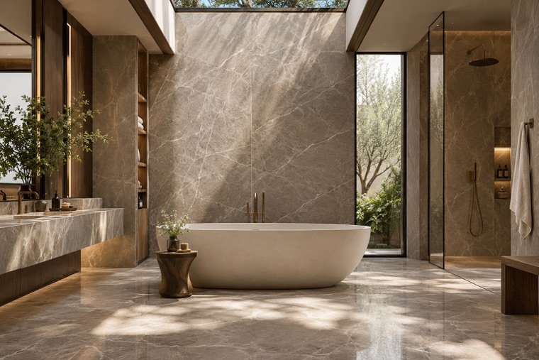 Porcelain slab interior