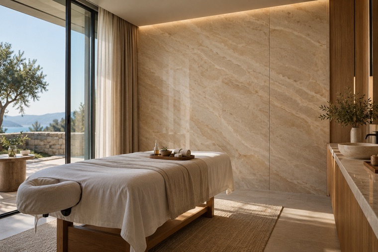 Porcelain slab interior
