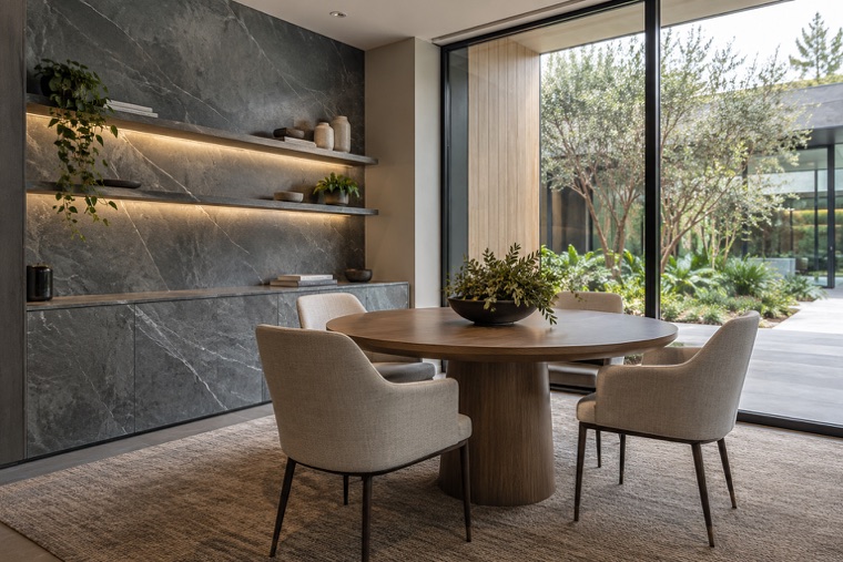 Porcelain slab interior